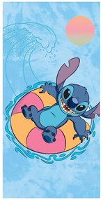 Bavlnená plážová osuška Lilo &amp; Stitch – motív Vodné radovánky - 100% bavlna - 70 x 140 cm