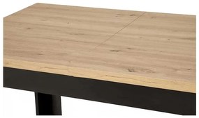 Jedálenský stôl Aseado, dub artisan / čierna