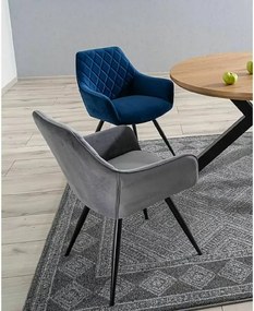 SI Stolička Linea Velvet sivý