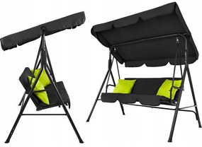 Pohodlná záhradná hojdačka čiernej farby