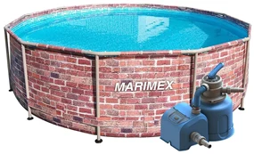 Marimex | Bazén Marimex Florida 3,66x0,99 m s pieskovou filtráciou - motív TEHLA | 19900119