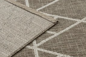 Koberec Šnúrkový SIZAL FLOORLUX 20508 taupe / champagne Trojuholníky