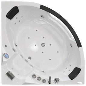 M-SPA - Kúpeľňová vaňa s hydromasážou biela 2-miestna 157 x 157 x 67 cm (MSPA10632-XL)
