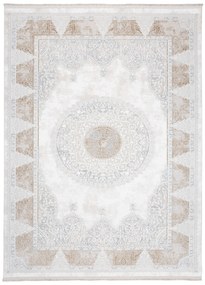 Jemný vintage koberec s béžovými ornamentmi