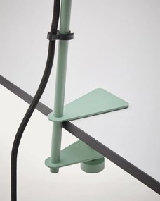 Zelená kovová stolová lampa s klipom (výška 51 cm) Jula – Kave Home