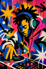 DJ - Metalický obraz 60x40cm