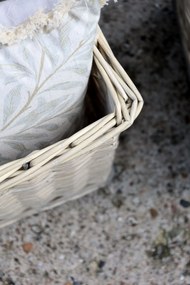 Sada 2 košů French Basket s kolečky z vrbového proutí hnědé přírodní barvy – 59*41*50 cm