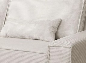 Trojmiestna pohovka Cassino, krémová štrukturovaná látka