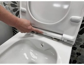 Sapho - Závesné WC s bidetovou sprchou AVVA CLEANWASH keramika/biela