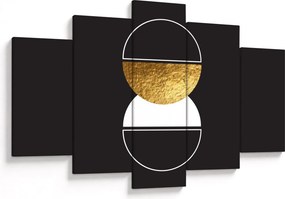 Obraz - Abstrakcia zlatá a čierna N⁰2 (150x105 cm)