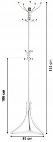 Praktický stojan na oblečenie bielej farby