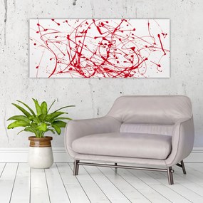 Obraz technikou Drippingu (120x50 cm)