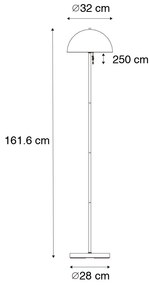 Vonkajšia stojaca lampa biela nabíjateľná 3-stupňovo stmievateľná - Keira
