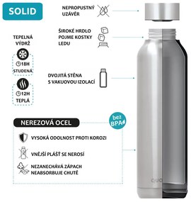 Nerezová termofľaša Solid Sleek Gold 630 ml