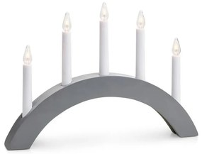 Markslöjd 704470 - Vianočný svietnik ATLE 5xE10/3W/230V šedá