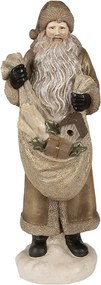 Vianočná dekorácia socha Santa s vrecom darčekov - 11*11*30 cm