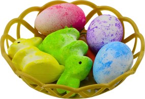 LEAN Veľkonočné ozdoby v košíku - 6 kusov