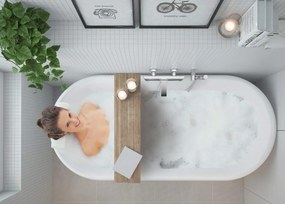 Deante Deante, okrúhly bodový držiak ručnej sprchovej hlavice z mosadze, chrómová, ANR_021U