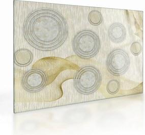 Sklenený obraz - Abstrakcia, mramorové kruhy (70x50 cm)