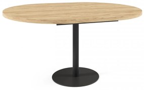 Okrúhly rozkladací jedálenský stôl MONTY, čierne nohy Vybrať odtieň: dub lancelot