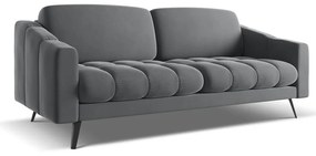 Sivá zamatová pohovka 202 cm Nalu – Makamii