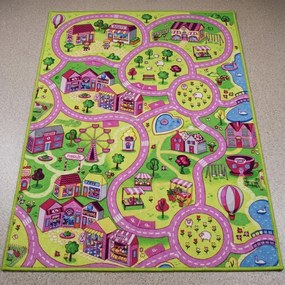 Associated Weavers, Detský kusový koberec cesty Sweet Town, 95x133, viacfarebná, detská izba