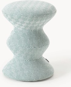 Okrúhla čalúnená taburetka Zig Zag