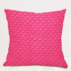 Biante Detská obliečka na vankúš Minky 3D bodky MKP-009 Fuchsiová 60 x 60 cm