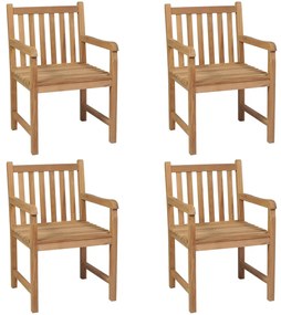 Vonkajšie stoličky 4 ks tíkový masív