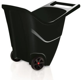 Záhradný vozík, 85 l, čierna