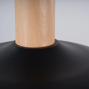 Sollux SL.1324 - Luster na lanku INDY 1xE27/15W/230V pr. 38 cm čierna