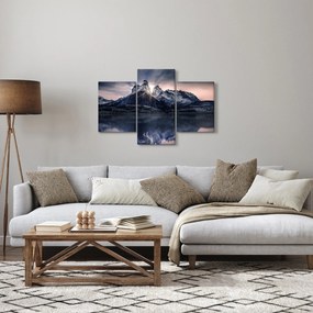 Obraz jazera s horou (90x60 cm)