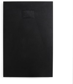 Cerano Gusto, obdĺžniková sprchová vanička 120x80x3 cm z minerálneho kompozitu, čierna matná, CER-CER-414635