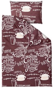 Bavlnené obliečky COFFEE hnedé