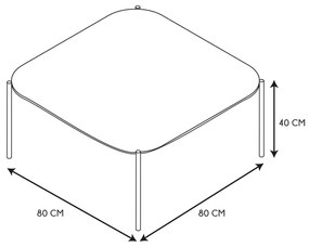 AKCIA Konferenčný stolík s doskou v dekore gaštan MERRO II. akosť