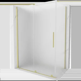 Mexen Velar posuvný sprchový kút 150 x 85 cm, matný, zlatý kartáčovaný - 871-150-085-31-55