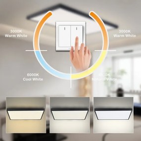 Brilagi -LED Kúpeľňové stropné svietidlo FRAME LED/96W/230V 120x60 cm IP44 čierna