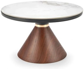Konferenčný stolík Genesis biela mramor/orech 70
