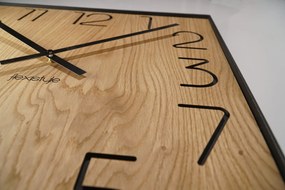 Dekorstudio Drevené hodiny na stenu Wood Square 50cm