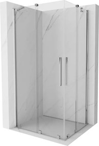 Mexen Velar Duo, sprchový kút s posuvnými dverami 90(dvere) x 80(dvere) cm, 8mm číre sklo, chrómový profil, 871-090-080-02-01