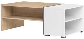 Konferenčný stolík Moet 41 108 cm orech americký Jackson/biely/grafit