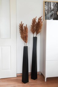 Vysoká váza HYDRON, sklolaminát, výška 100 cm, čierny mat