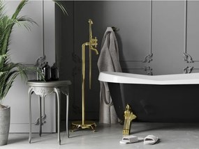 Mexen RETRO voľnostojaca vaňová batéria, zlatá, 75933-50