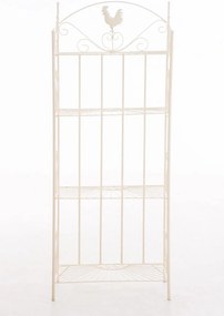 Kovová polica regál Maia - Krémová