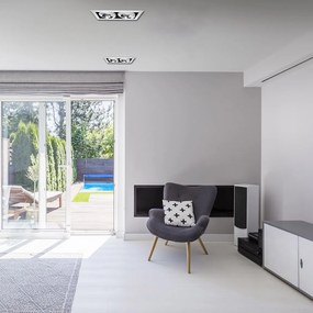 Podhľadové svietidlo Plaza II, 1x biele kovové tienidlo, (možnosť polohovania), b