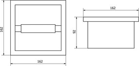 Mexen X-Wall-P zapustený držiak na toaletný papier, čierna matná, 1973