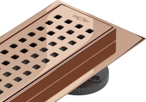 Mexen Flat 360° M08 sprchový žľab 80 cm, ružové zlato, 1625080-40