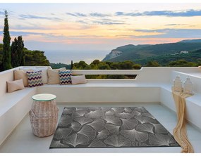 Tmavosivý vonkajší koberec Universal Tokio, 80 x 150 cm