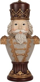 Christmas Decoration Figurine Nutcracker 16x10x30 Cm Brown Plastic - 16.0 cm