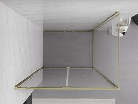 Mexen Exo, skladací sprchový kút 70 x 100 cm, číre sklo, zlatá, 816-070-100-50-00
